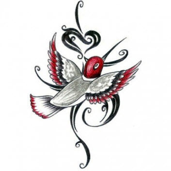Tribal Kolibri Tattoo