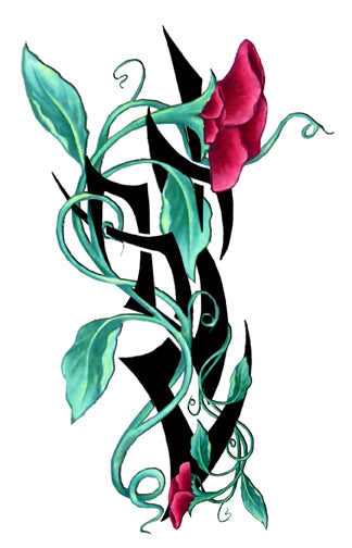 Cancer ribbon tattoo + flowers by expedient-demise on DeviantArt