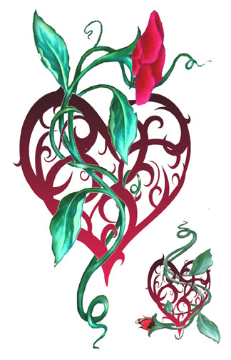 Overgrown Heart Tattoo