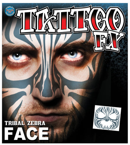 Kit De Tatuaje Facial Cebra Tribal