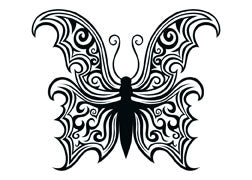 Zwarte Vlinder Tattoo 6