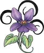 Tribal Purple Flower Tattoo