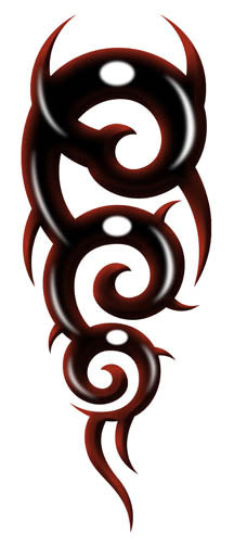 Tribal Satanic Spiral Tattoo