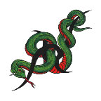 Serpent Tribal Vert Tattoo