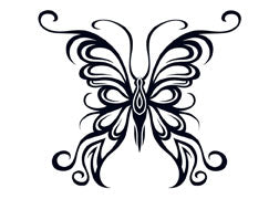 Schwarzer Schmetterling Tattoo 8