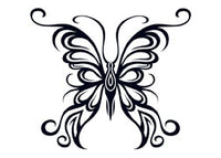 Zwarte Vlinder Tattoo 8