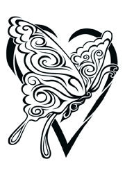 Mariposa y Corazón Tatuaje