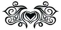 Tribal Design Heart Tattoo