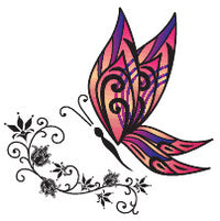 Small Tropical Butterfly Tattoo