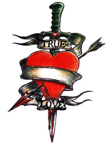 True Love Heart & Dagger Tattoo