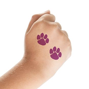 Two Purple Paws Tattoos