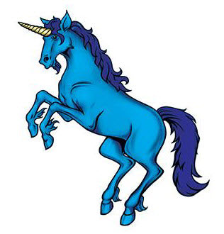 Tatuaggio Unicorno Blu