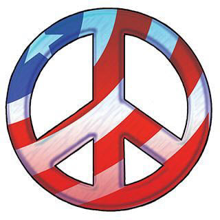 USA Vredessymbool Tattoo