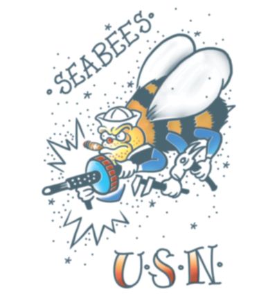 USN Sea Bees Tattoo
