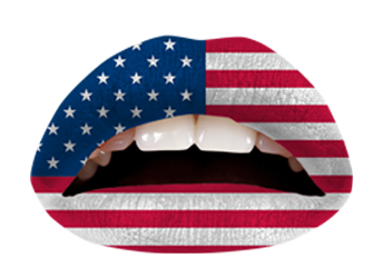American Flag Violent Lips