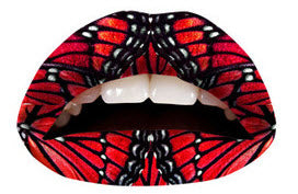 Red Butterfly Violent Lips