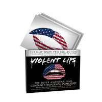 American Flag Glitteratti Violent Lips (3 Lip Tattoo Sets)