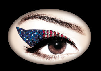 American Flag Glitteratti Violent Eyes (8 Tattoos Paupières)