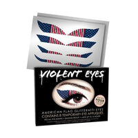 American Flag Glitteratti Violent Eyes (8 Tatuajes Oculares)