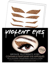 Violent Eyes Bronze Glitteratti (8 Tatuaggi Occhi)