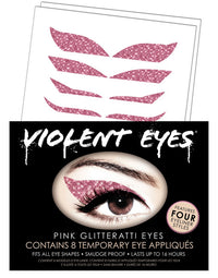 Pink Glitteratti Violent Eyes (8 Tatuajes Oculares)