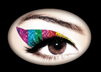 Rainbow Glitteratti Violent Eyes (8 Eye Tattoos)