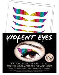 Rainbow Glitteratti Violent Eyes (8 Ooglid Tattoos)