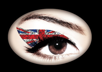 Union Jack Glitteratti Violent Eyes (8 Tattoos Paupières)
