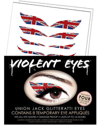 Violent Eyes Union Jack Glitteratti (8 Tatuaggi Occhi)