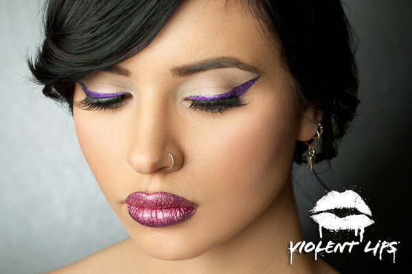 Violet Glitteratti Violent Eyes (8 Tattoos Paupières)