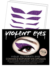 Violet Glitteratti Violent Eyes (8 Tatuajes Oculares)