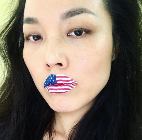 American Flag Violent Lips (3 Lip Tattoo Sets)