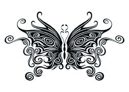 Schwarzer Schmetterling Tattoo