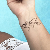 Tatuaje Del Mapa Del Mundo