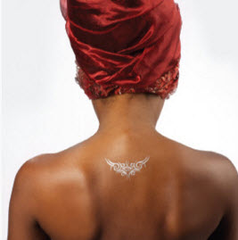 White Temporary Tattoo Spray + 3 Stencils