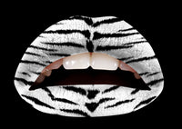 White Tiger Violent Lips (3 Lippen Tattoo Sätze)