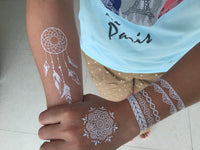 White Lace Floral Henna Tattoo