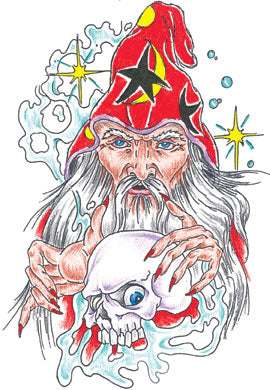 Wizard Skull Tattoos