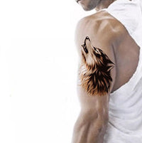 Realistic Howling Wolf Tattoo