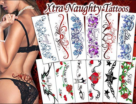 Extra Naughty Tattoos Package (12 different tattoos)