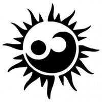 Yin-Yang Sun Stencil For Tattoo Spray
