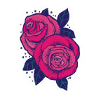 Kleinen Rote Rosen Tattoo